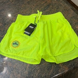 Women’s Corona lime green embroidered Athletic Shorts size medium. No tags!